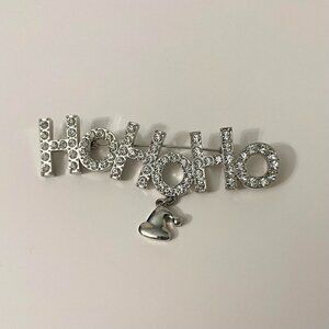 Ho Ho Ho Christmas Dangle Brooch